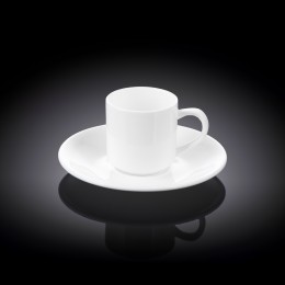 Чашка кофейная и блюдце 90мл WL-993007/AB