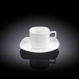 Набор из 4-х кофейных чашек с блюдцами 90мл WL-993041/4C