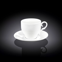 Чашка кофейная и блюдце 90мл WL-993103/AB