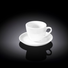 Чашка кофейная и блюдце 75мл WL-993173/AB